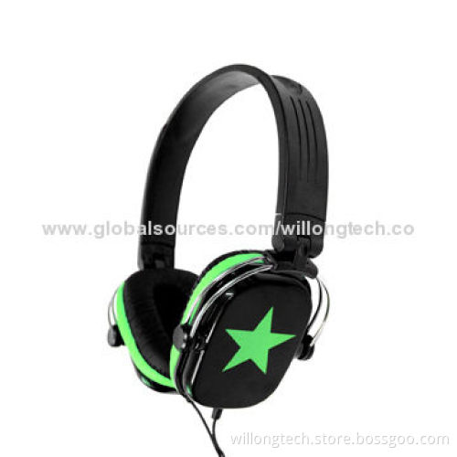 New Fashionable Style On-ear Headphones with Mic, 20Hz-20kHz Frequency Range